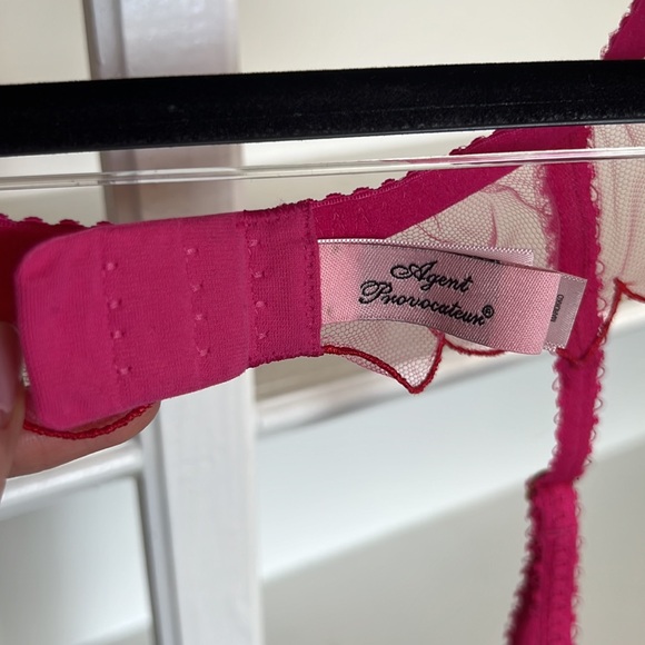Agent Provocateur Fuchsia Pink Red Lorna Suspender - 6 - Picture 4 of 7